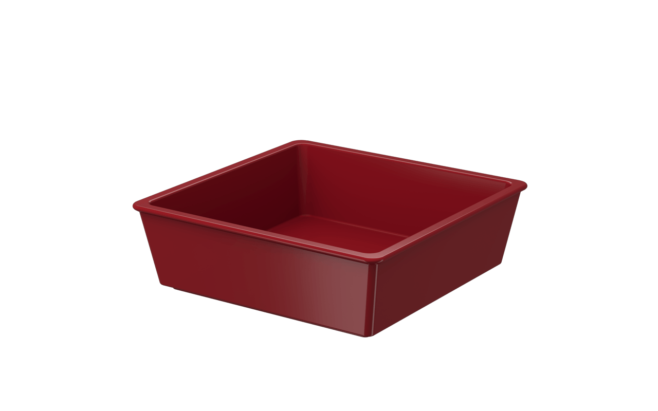 Travessa Pequena 230ml Vermelho Bold Uno Coza 10,7 X 10,7 X 3,4 Cm Vermelho