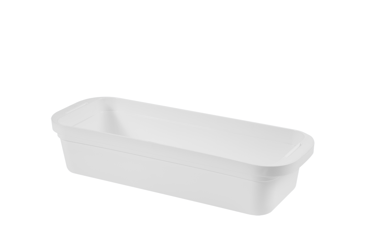 Cesta Slim Loft 44,8 Cm X 17,3 Cm X 10 Cm 5,3 L Branco Coza Branco