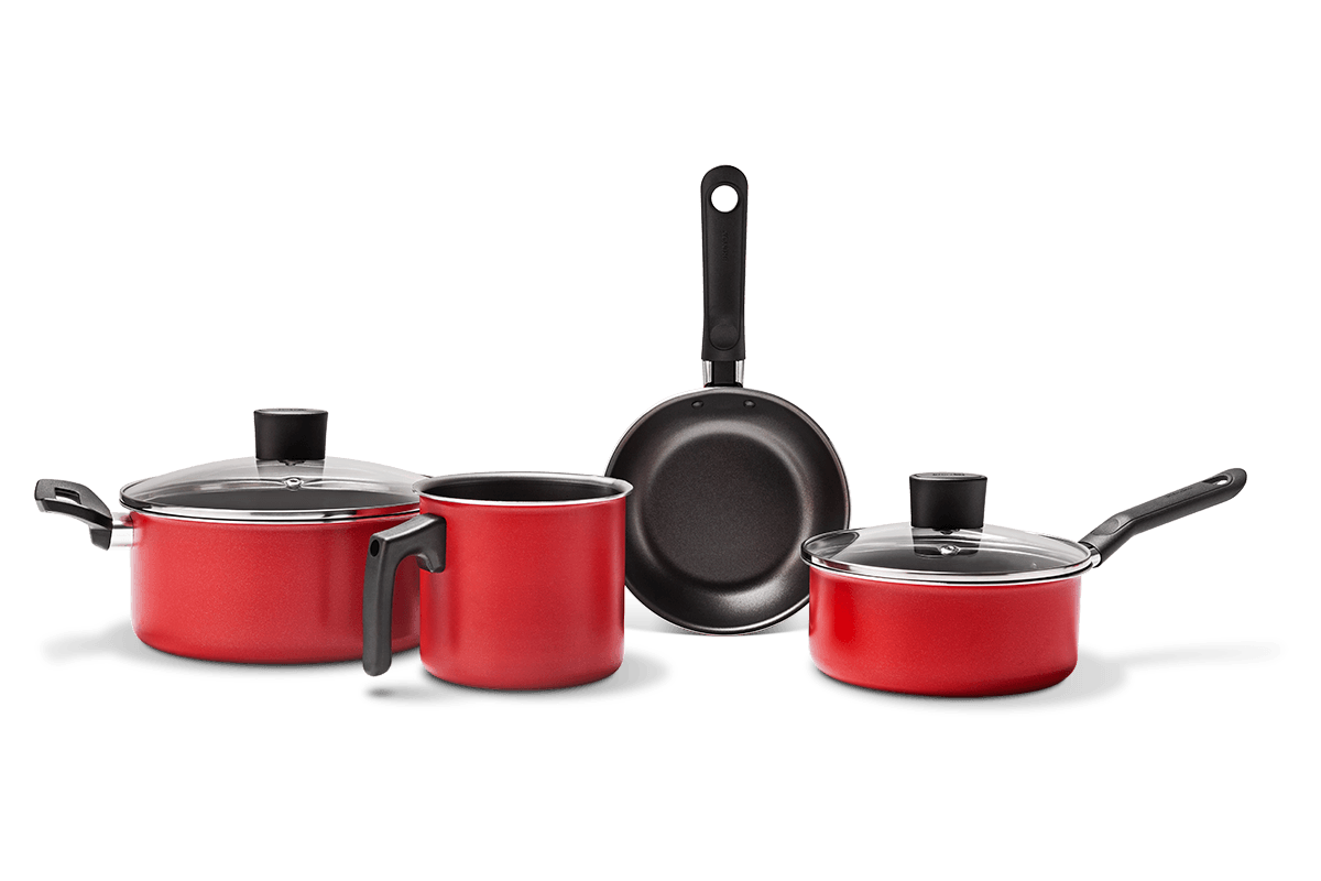 Jogo De Panelas 4 Peças Garlic - Vermelho- Brinox Vermelho
