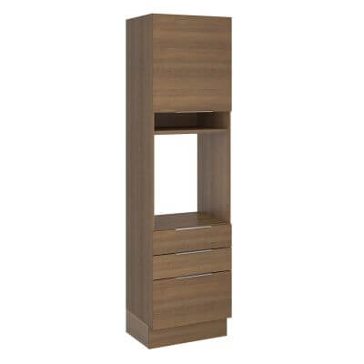 Torre Quente Madesa Stella 60 Cm 1 Porta 3 Gavetas Rustic Marrom