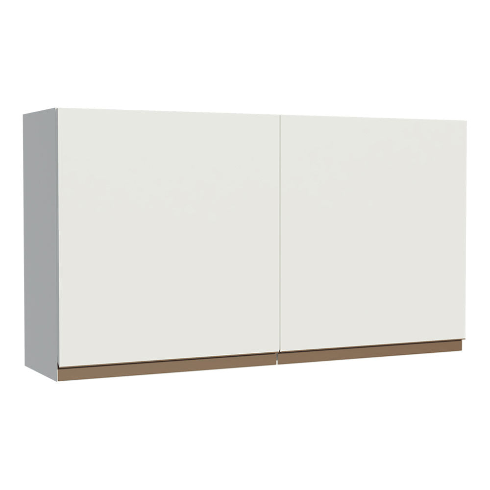 Armário Aéreo Madesa Reims 120 Cm 2 Portas Branco