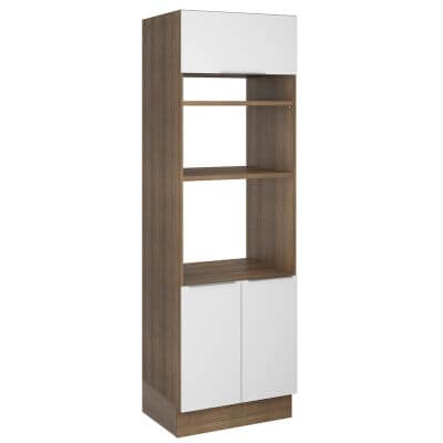 Torre Quente Madesa Stella 70 Cm 3 Portas Rustic/Branco Marrom