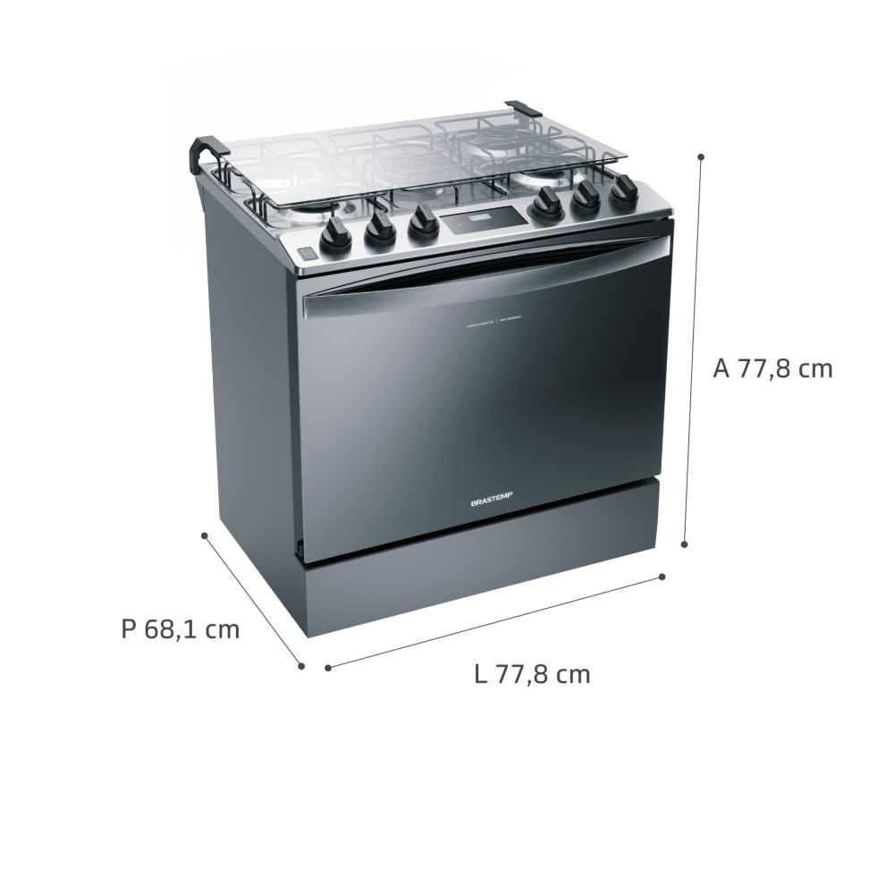 Fogão Brastemp 5 Bocas De Embutir Cor Inox Com Touch Timer - Colaborador