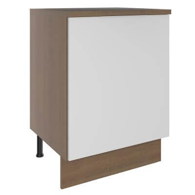 Balcão Madesa Stella 60 Cm 1 Porta Rustic/Branco Marrom
