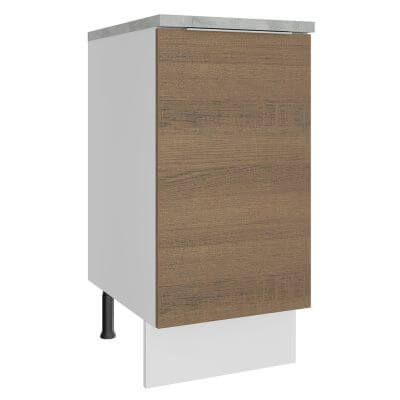 Balcão Madesa Stella 40 Cm 1 Porta Branco/Rustic Marrom