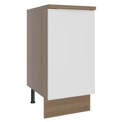 Balcão Madesa Stella 40 Cm 1 Porta Rustic/Branco