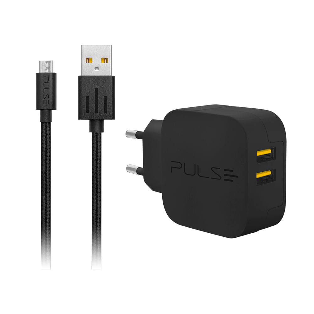 Kit Carregador De Parede Premium Charger Micro Usb Pulse - Cb152 Pulse