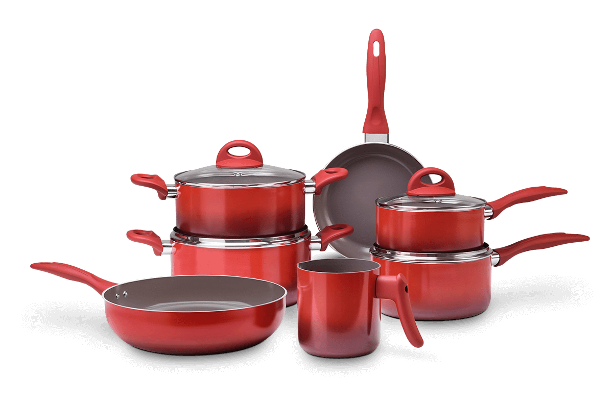 Jogo De Panelas 7 Peças Ceramic Life Magnólia - Brinox Inox