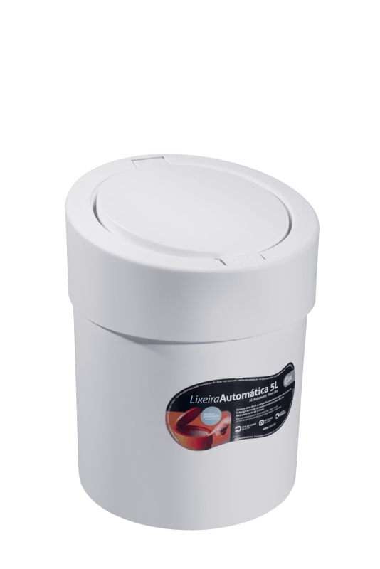 Lixeira Press 20 X 20 X 25,6 Cm 5 L Branco