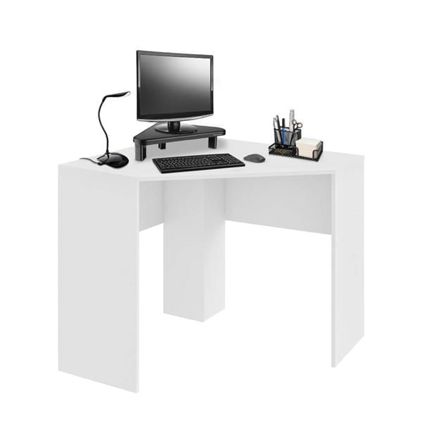 Mesa De Canto Para Computador 90X90cm Branco Fosco - Ei076