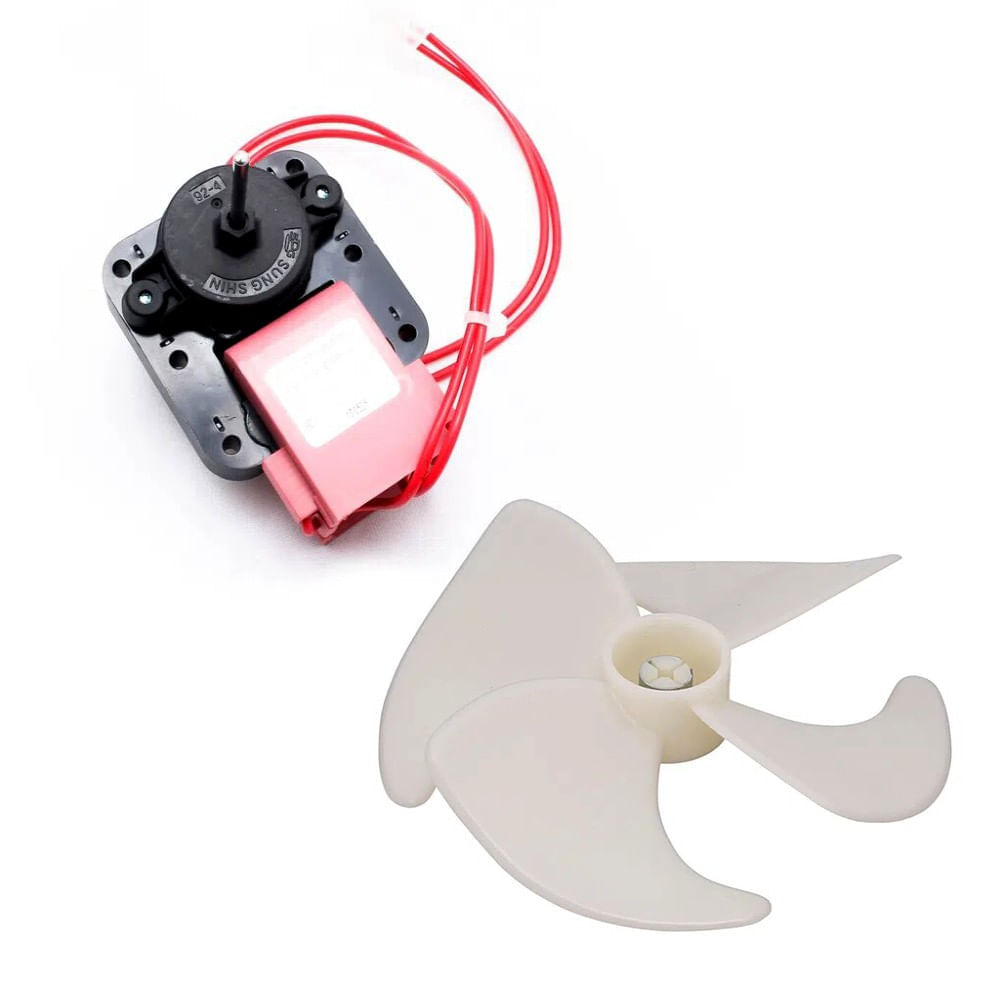 Kit Motor Resinado 220V E Hélice Radial Para Geladeira - Cj-W10310999_2 Cj-W10310999_2