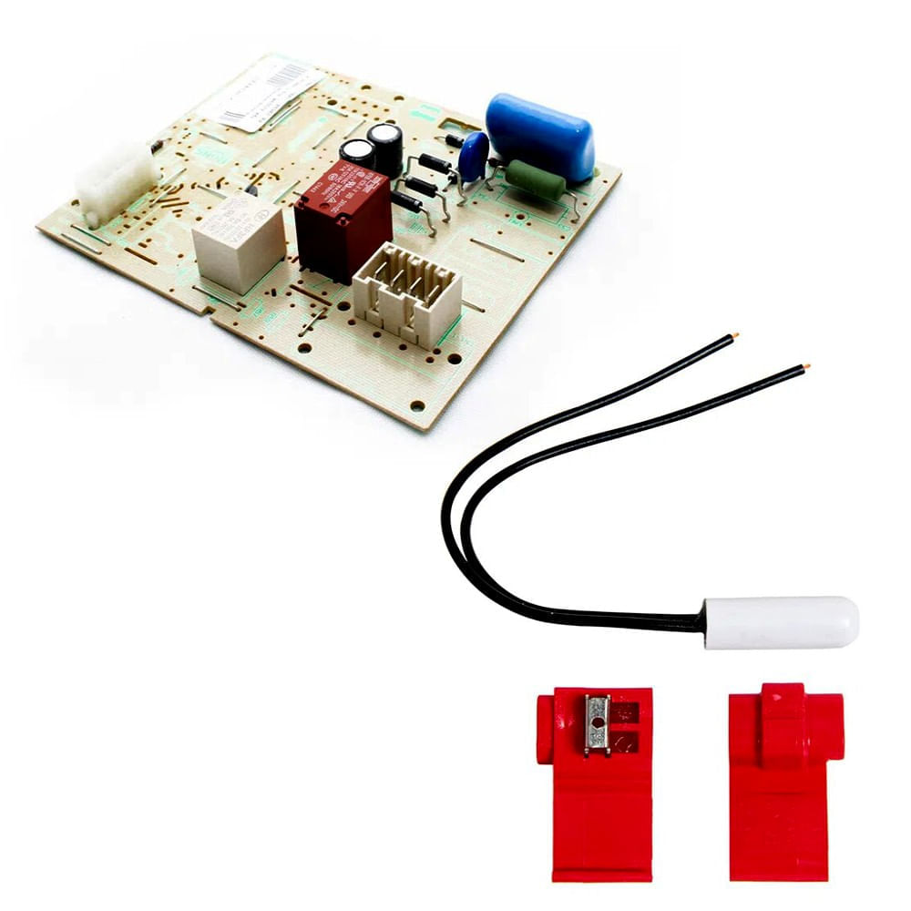 Kit Controle Eletrônico 220V E Kit Sensor De Temperatura 25mm 2,7 Ohms Para Geladeira - Cj-326059371_3 Cj-326059371_3