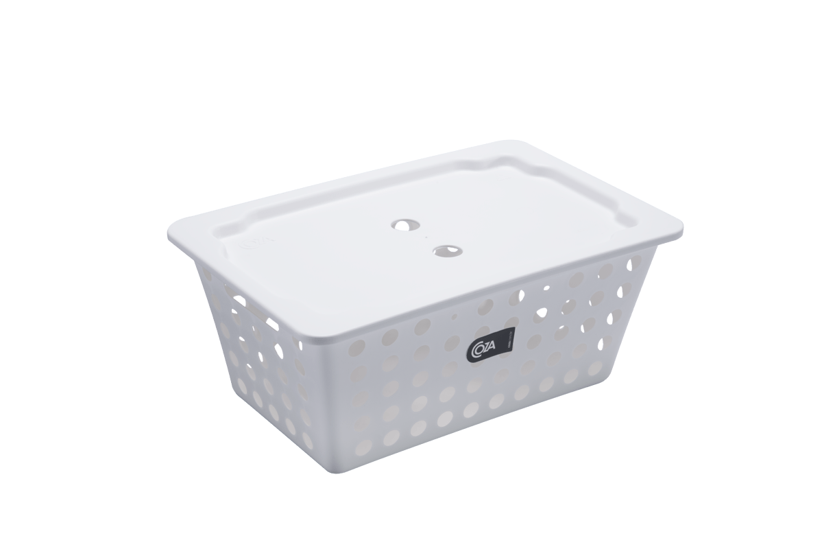 Cesta One Grande Com Tampa 29,7 X 19,6 X 12,6 Cm Branco