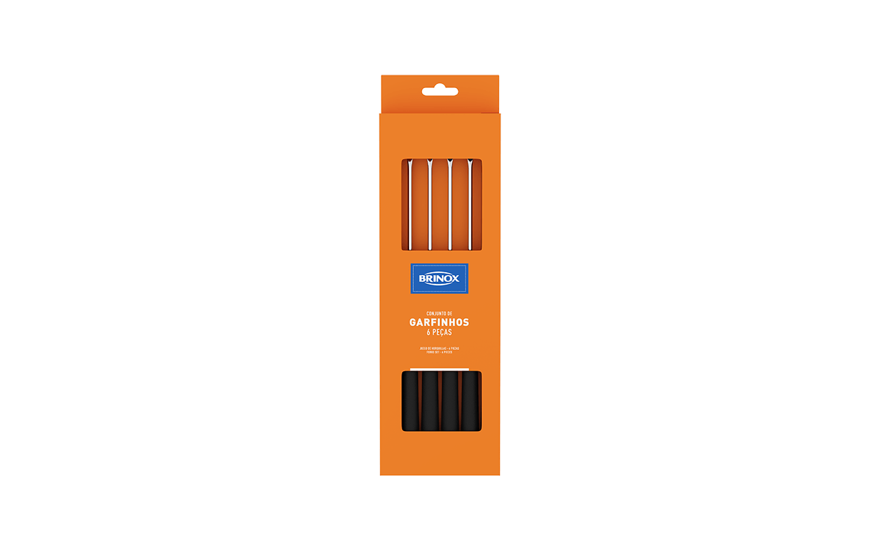 Conjunto Garfo Para Fondue/Petisco 6 Peças Beli Preto