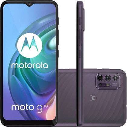 Smartphone Motorola Moto G10 64Gb 4Gb Ram Tela De 6.5” Câmera Traseira Quádrupla - Cinza Aurora