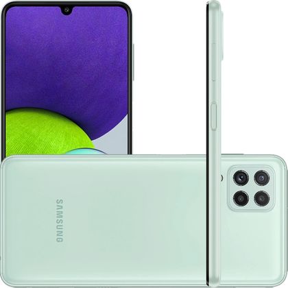 Smartphone Samsung Galaxy A22 128Gb 4Gb Ram 4G Wi-Fi Câmera Quádrupla + Selfie 13Mp 6.4'' Verde