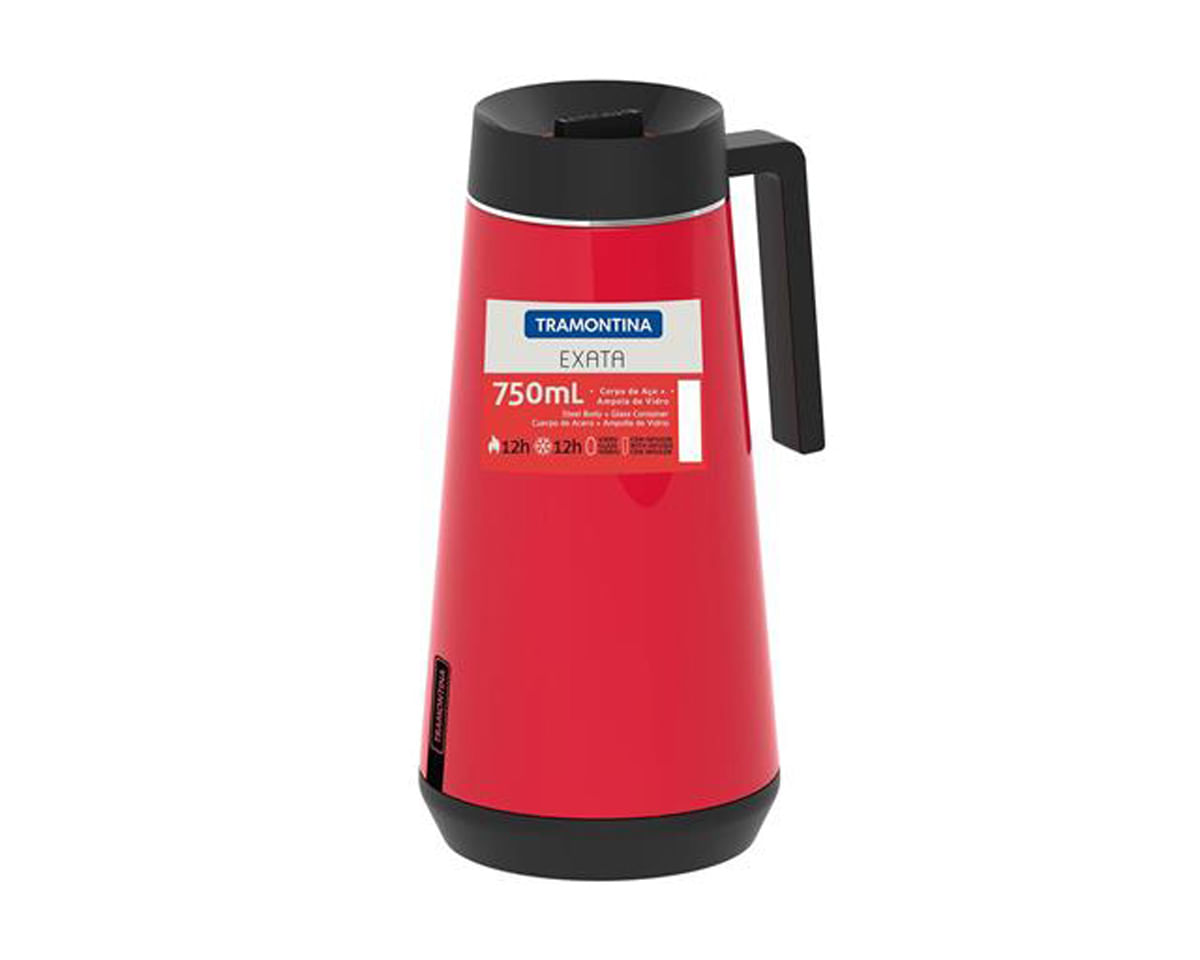 Bule Térmico Exata Tramontina Com Infusor Vermelho 750ml