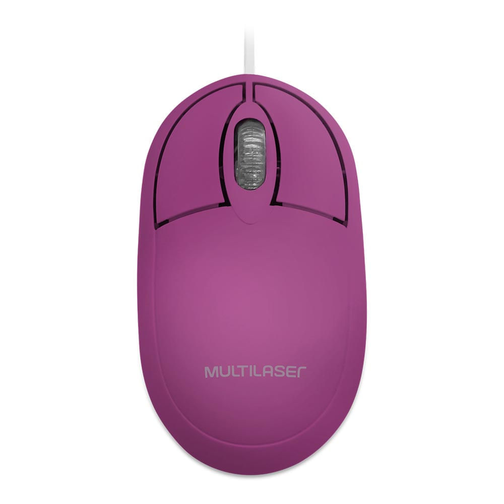 Mouse Classic Box Óptico 1200 Dpi Full Rosa Usb - Mo304 Rosa