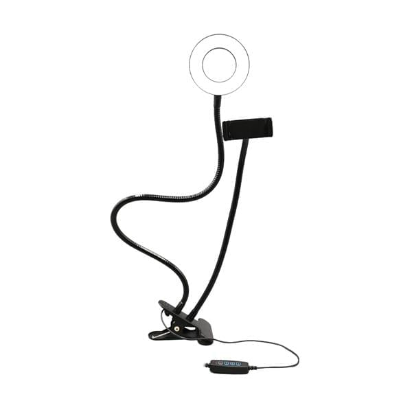 Suporte Tipo Ring Light Ajustável Com Clip Fixador Usb - Ac369 Ac369