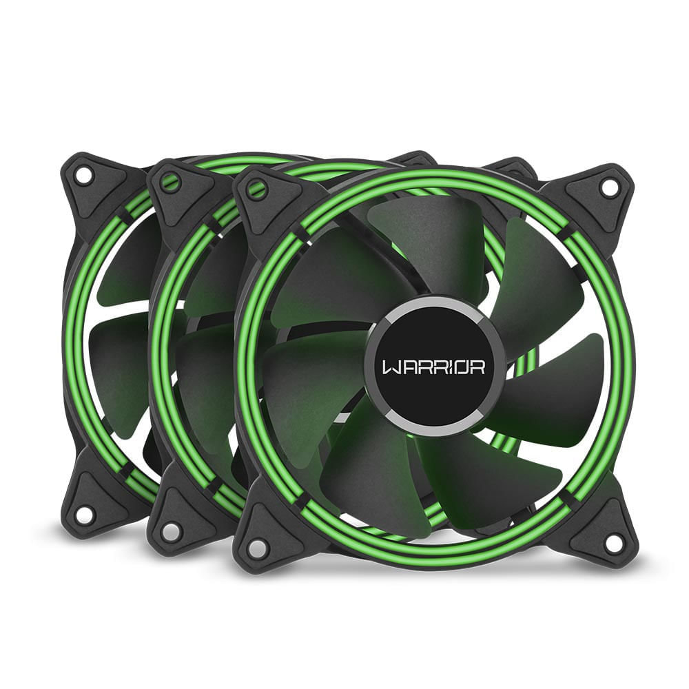 Kit 3 Cooler Harb 120mm Verde Warrior - Ga195 Verde