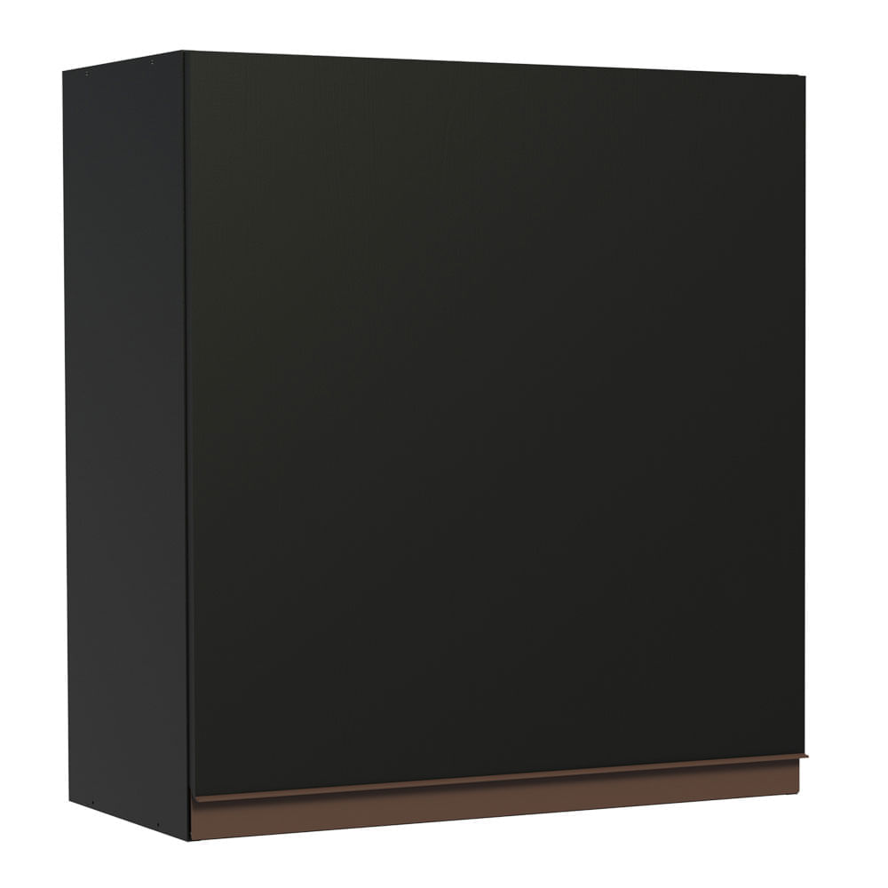 Armário Aéreo Madesa Reims 60 Cm 1 Porta Preto Preto