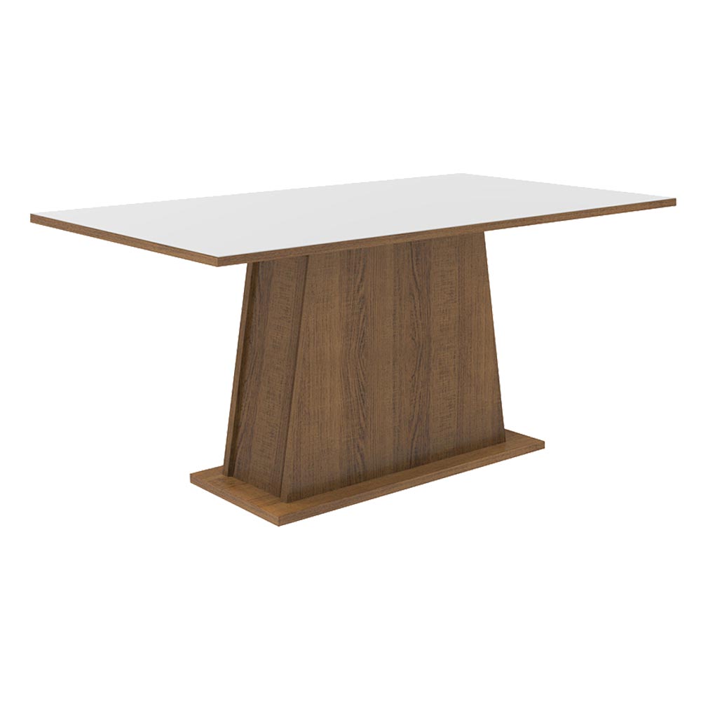 Mesa Madesa Retangular Tampo De Madeira 5364 Rustic/Branco Marrom