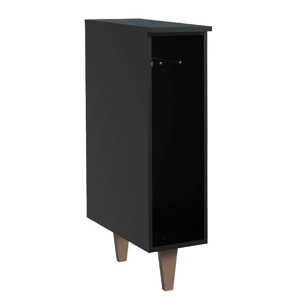 Balcão Porta Pano Madesa Reims Preto Preto