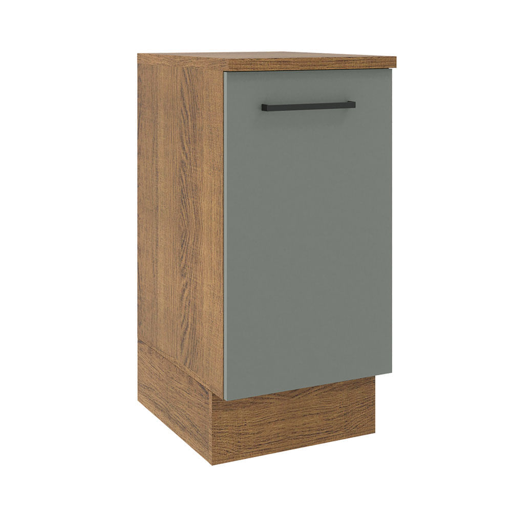 Balcão Madesa Agata 40 Cm 1 Porta Rustic/Cinza Marrom