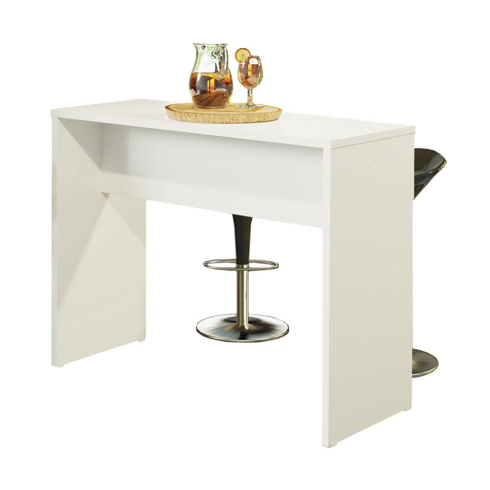 Bancada Para Cozinha Lux Madesa 115 Cm Branco Branco