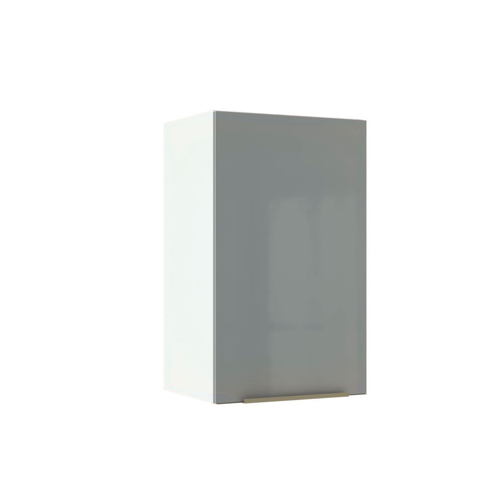 Armário Aéreo Madesa Lux 40 Cm 1 Porta Branco/Cinza Branco