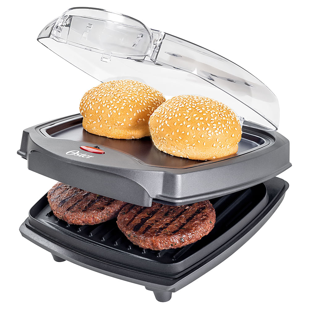 Grill Elétrico Burguer Oster 2 Em 1 Com Estufa 110V