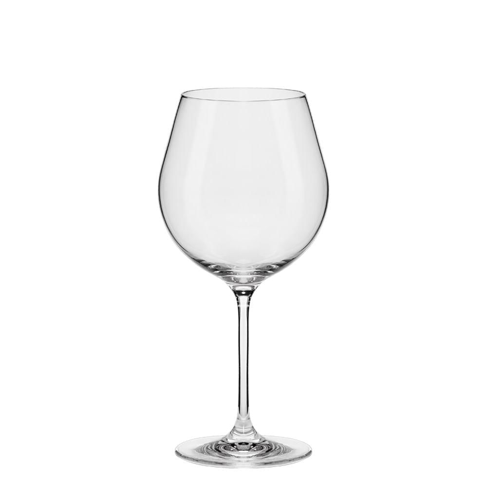 Jogo De 6 Taças De Cristal Vinho Bourgogne 610ml Slim Classi