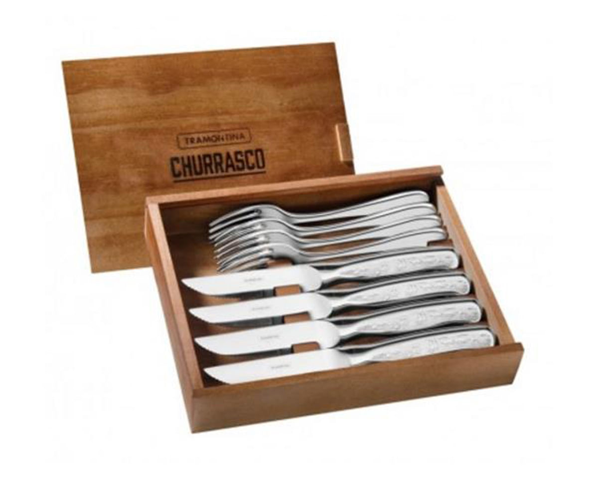 Jogo Para Churrasco Tramontina Inox 8 Peças