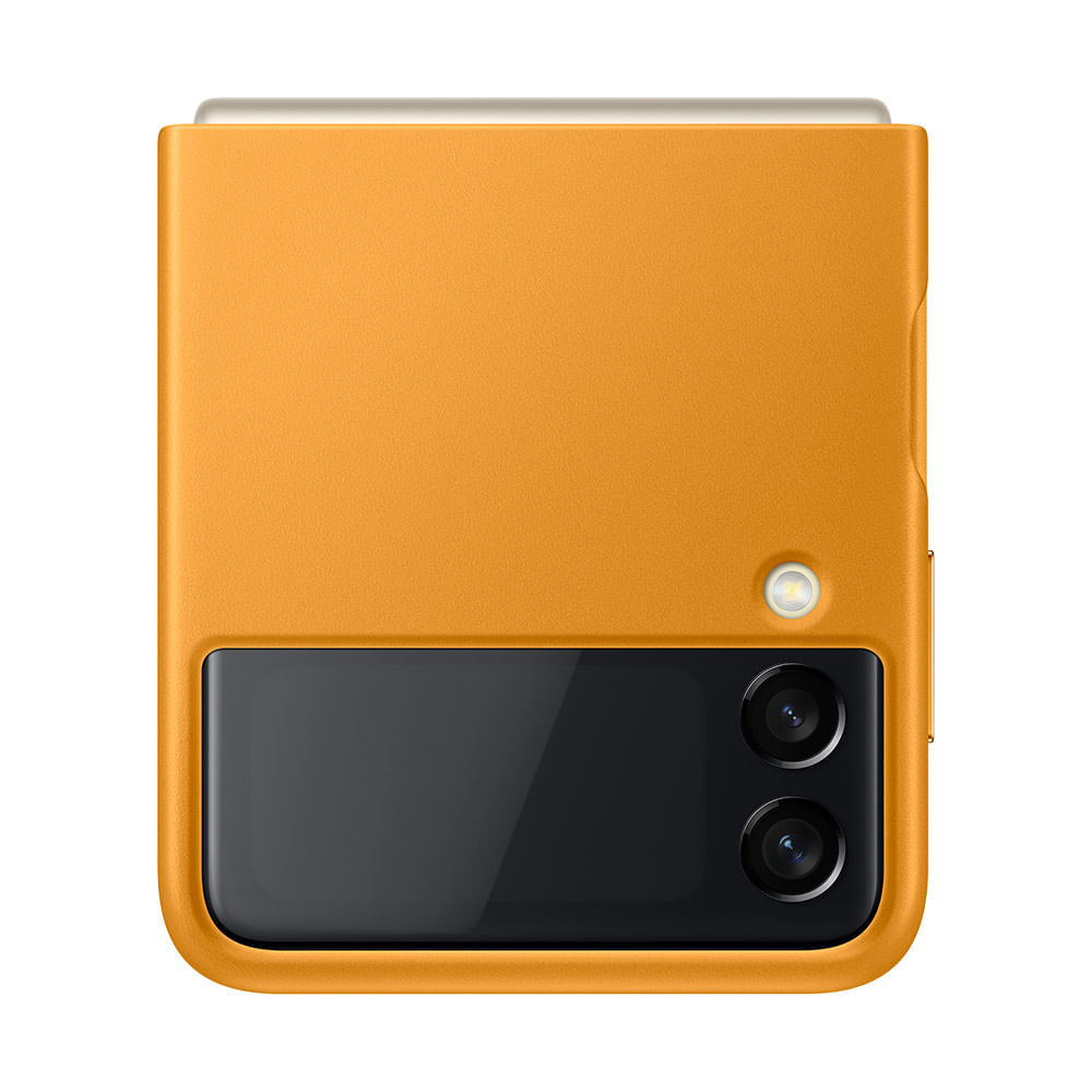 Capa Protetora Galaxy Z Flip3 Couro Mostarda