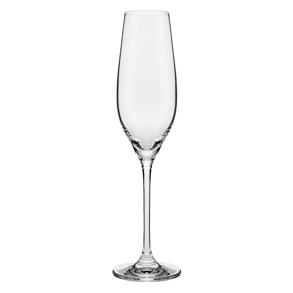 Jogo De 6 Taças De Cristal Espumante 210ml Slim Classic Oxford