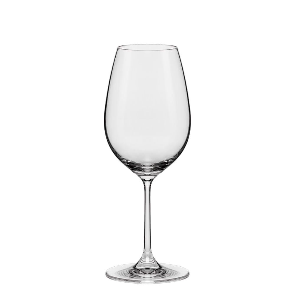 Jogo De 6 Taças De Cristal Vinho 450ml Slim Classic Oxford