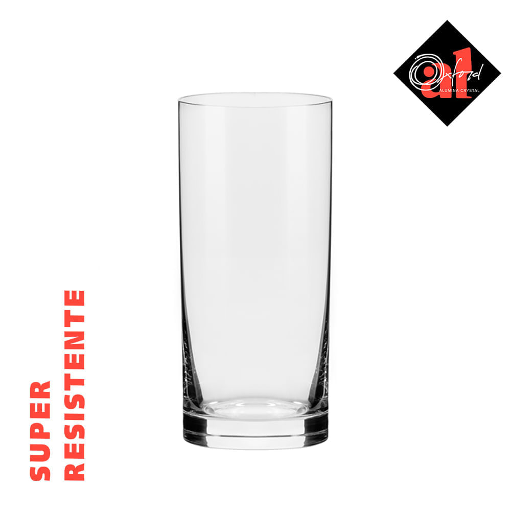 Conjunto De 6 Copos De Cristal Água 300ml Flat Classic Oxford