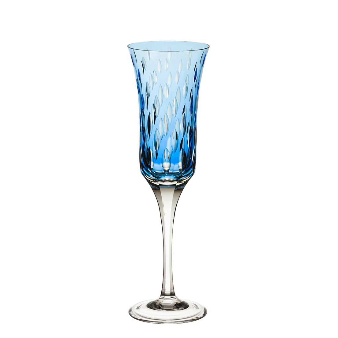 Taça De Cristal Strauss Champagne 190ml - Azul Claro - 225.107.152.016 Azul