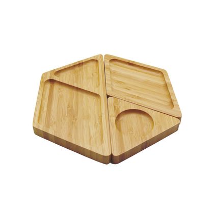 3. Petisqueira de Bambu Hexagonal Desmontável - Oikos