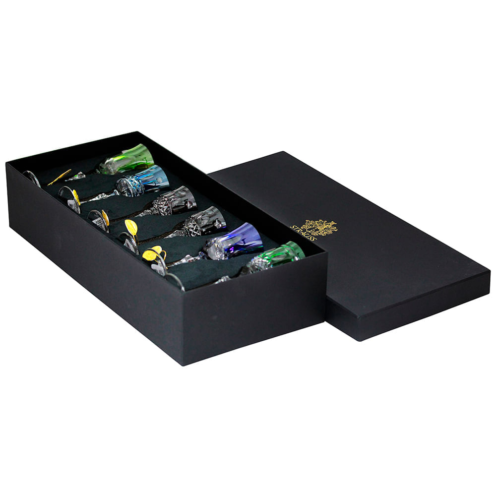Jogo De 6 Taças Em Cristal Strauss Licor 110ml - Overlay Sortido - 888.605.888.888 Strauss