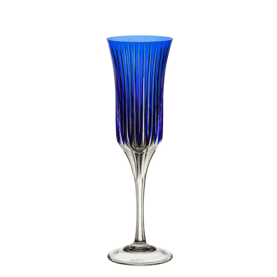 Taça De Cristal Strauss Champagne 190ml - Azul Escuro - 225.107.150.012 Azul