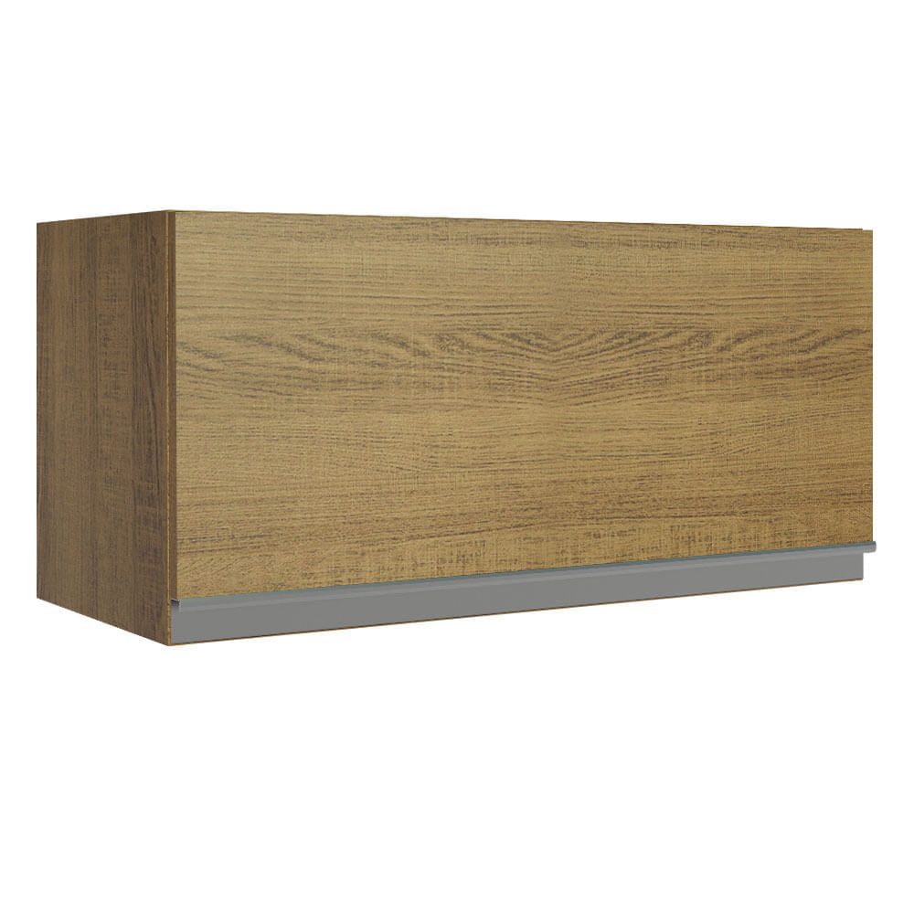Armário Aéreo De Cozinha Madesa Glamy 70 Cm 1 Porta Basculante Rustic Marrom