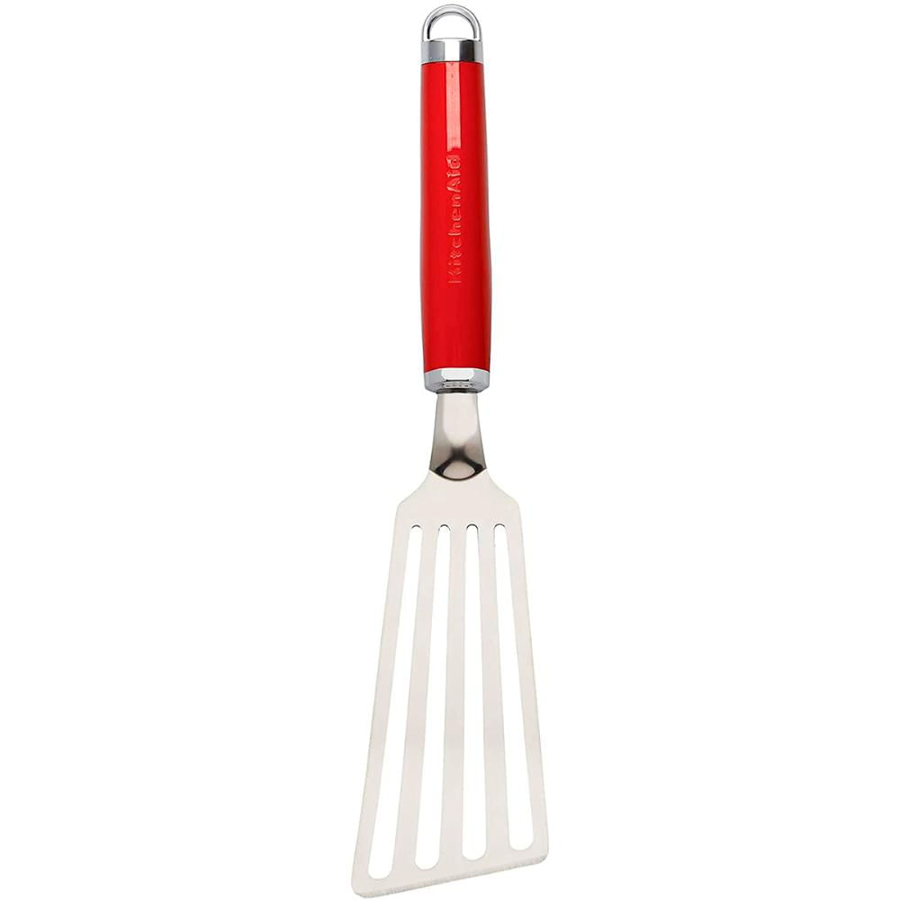 Espatula Perfurada 30 Cm De Inox Vermelha Kitchenaid Vermelho