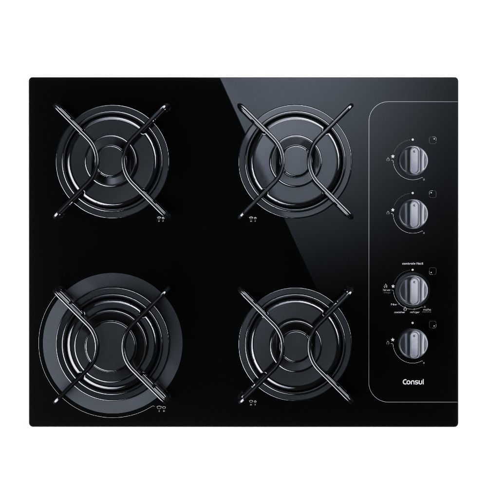 Cooktop 4 Bocas Consul Com Controle Fácil E Acendimento Automático - Cd060ae