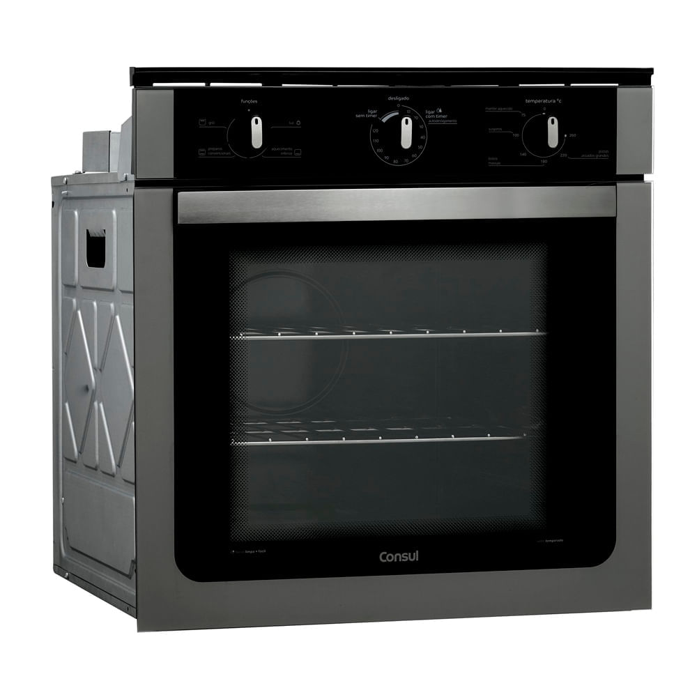 Forno De Embutir Elétrico Consul 84 Litros Prata Com Grill E Timer Autodesligamento - Cob84ar 220V