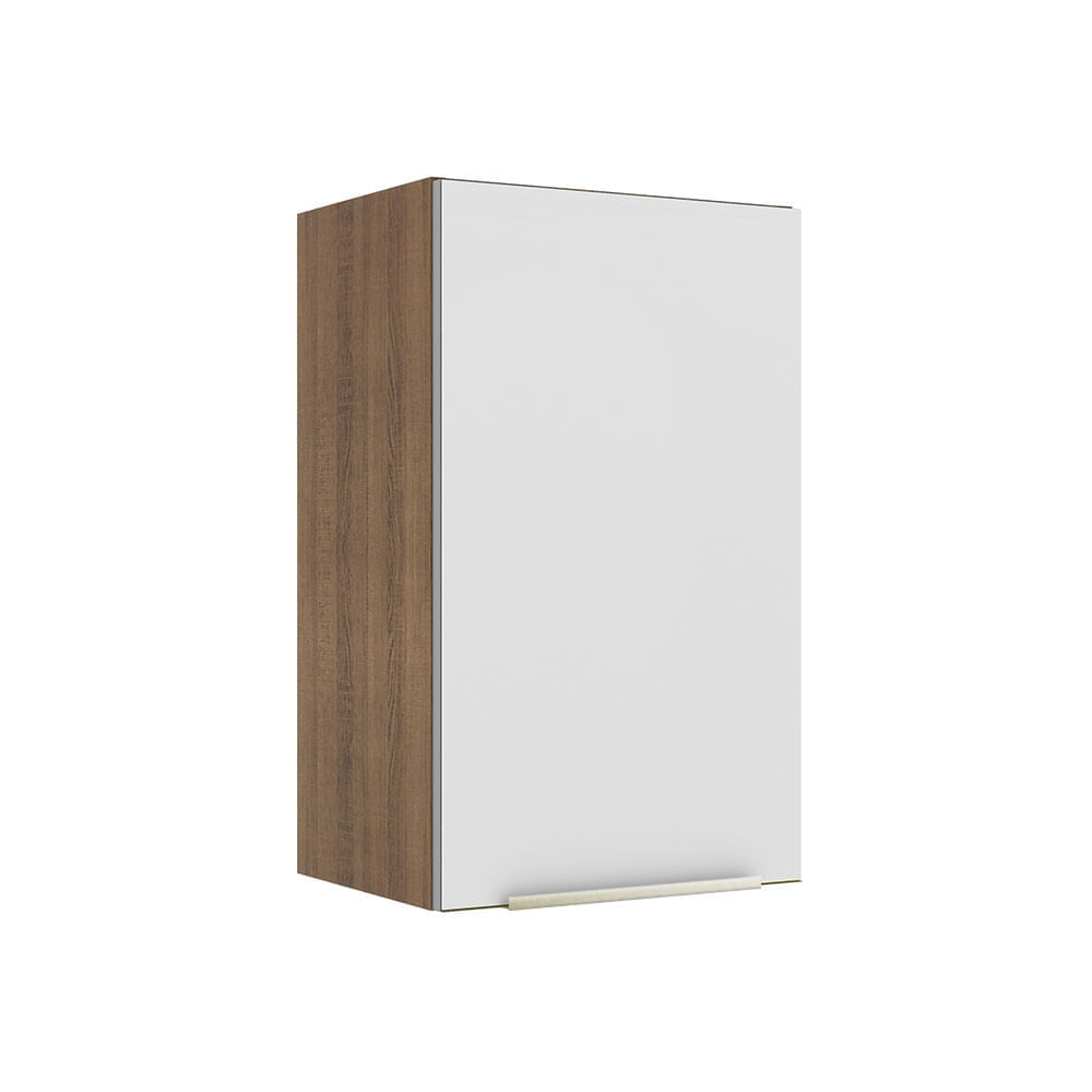 Armário Aéreo Madesa Lux 40 Cm 1 Porta Rustic/Branco Veludo