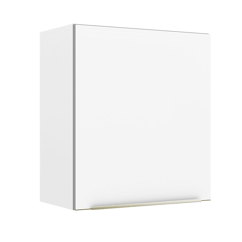 Armário Aéreo Madesa Lux 60 Cm 1 Porta Branco/Branco Veludo Branco