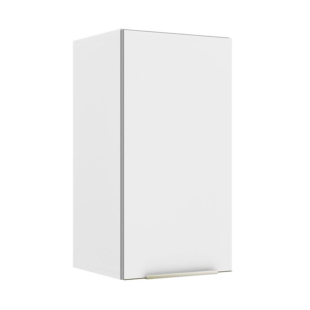 Armário Aéreo Madesa Lux 35 Cm 1 Porta Branco/Branco Veludo Branco