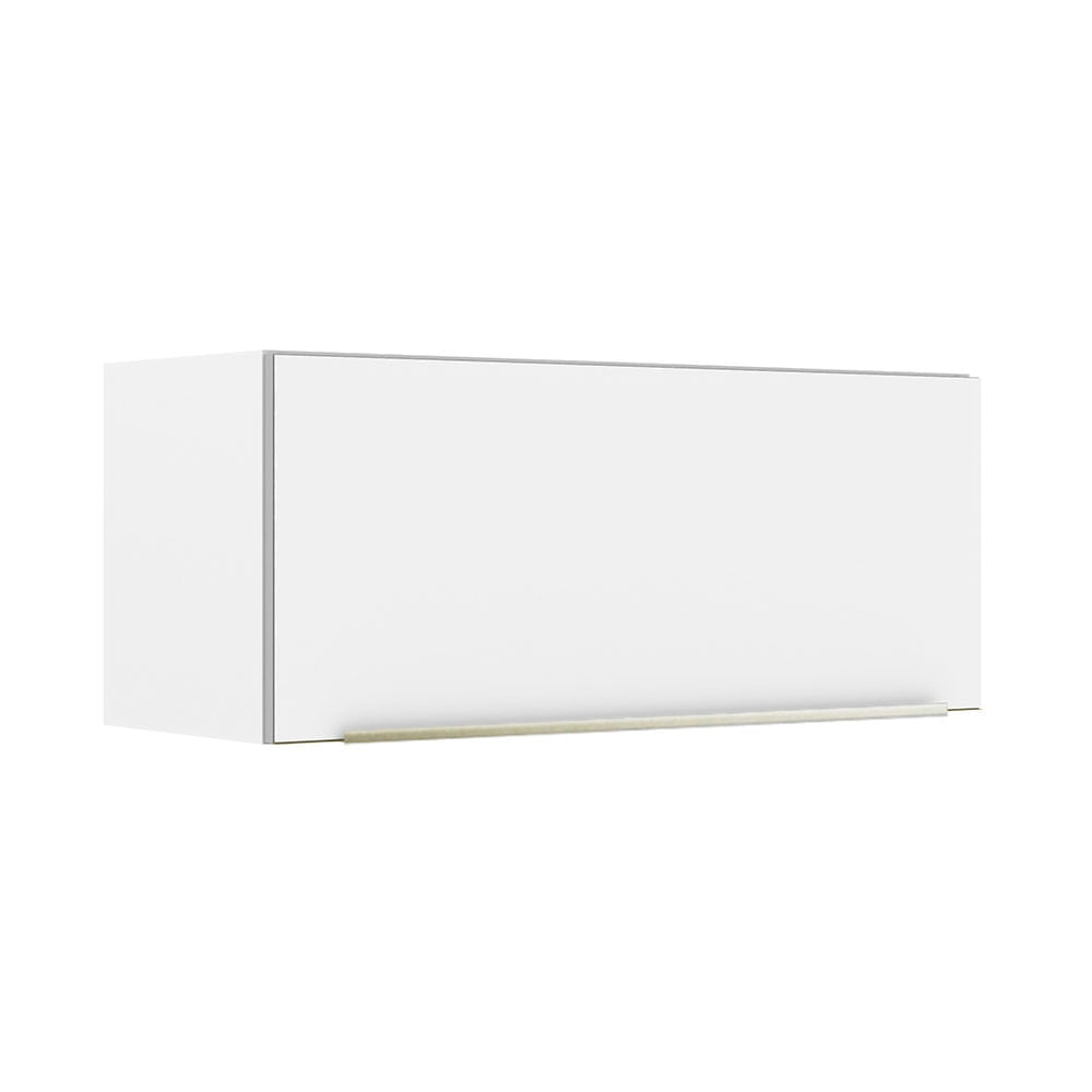 Armário Aéreo Madesa Lux 80 Cm 1 Porta Basculante Branco/Branco Veludo