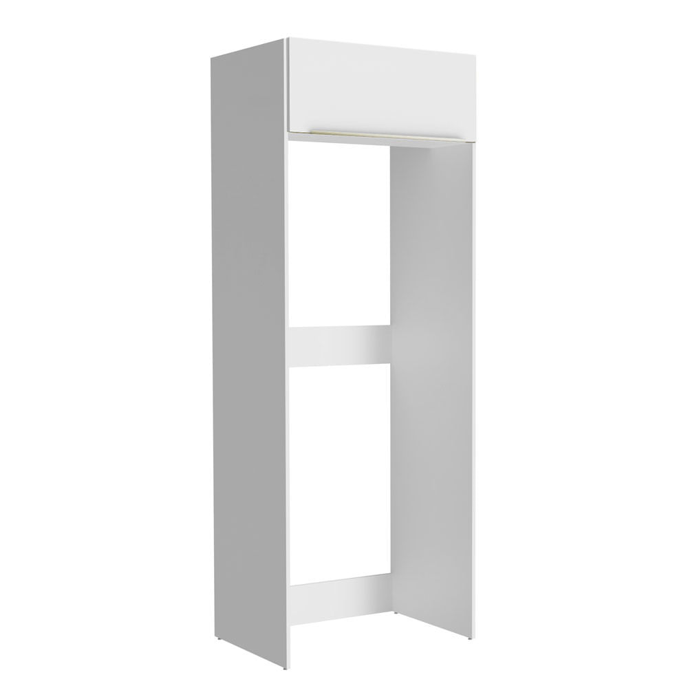 Porta-Geladeira Madesa Lux 1 Porta Basculante Branco/Branco Veludo Branco